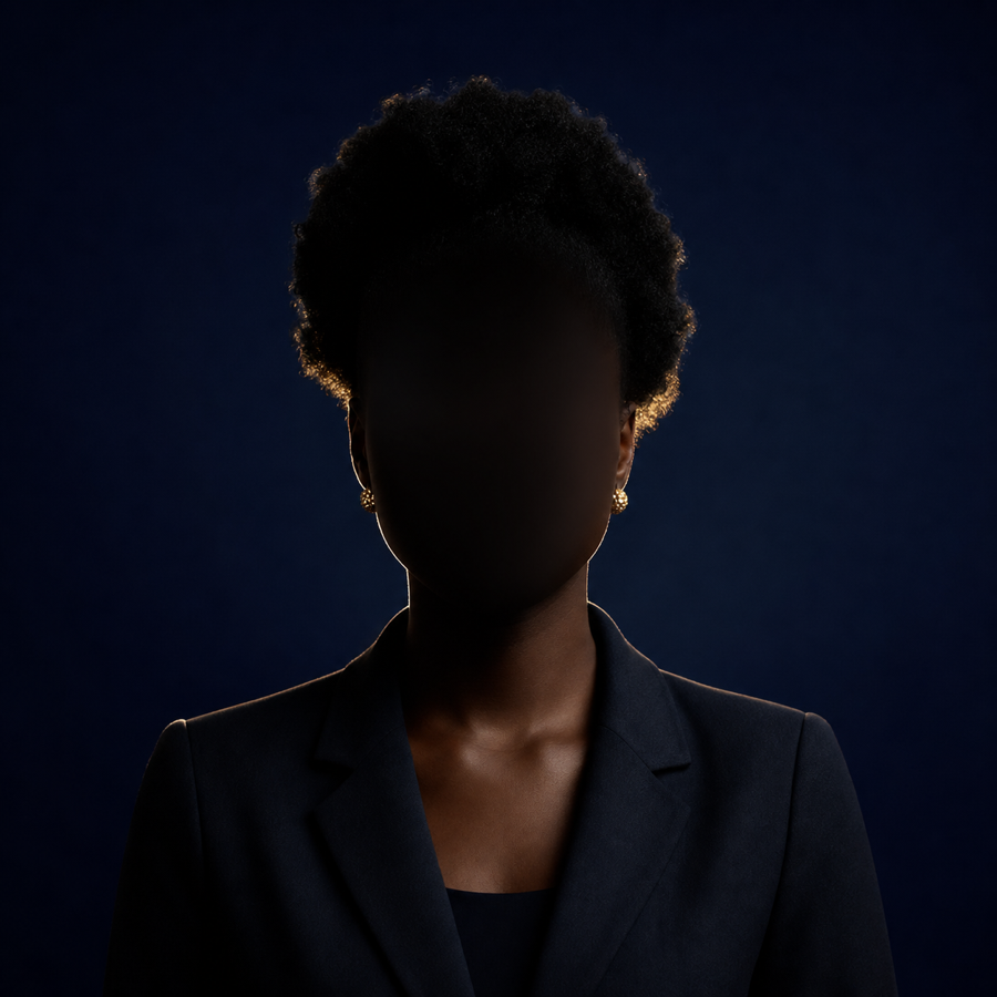 Portrait neutre féminin africain